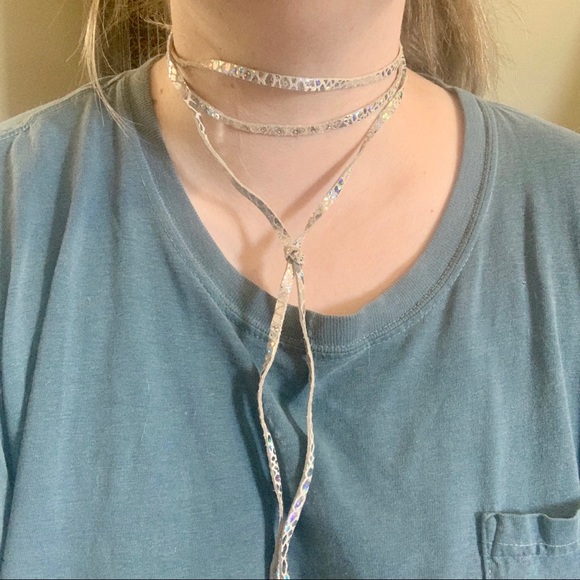 Free People Gigi Studded Bolo Choker - Silver - Picture 4 of 4